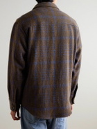The Elder Statesman - Checked Cashmere Overshirt - Brown