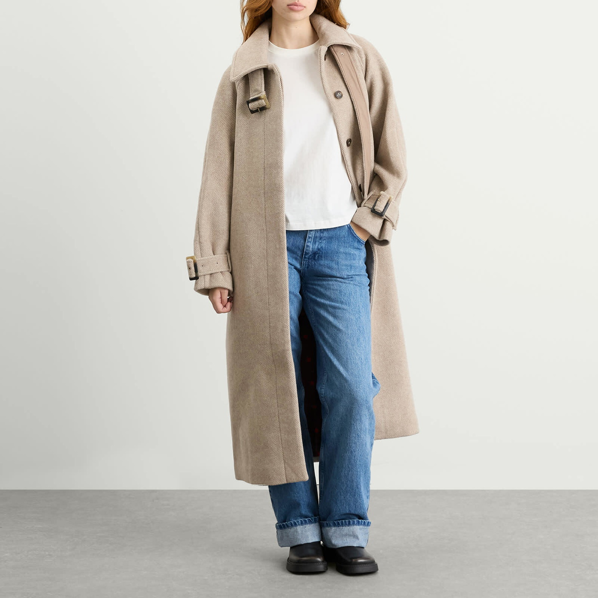 Damson Madder Women's Jude Wool Coat in Grey
