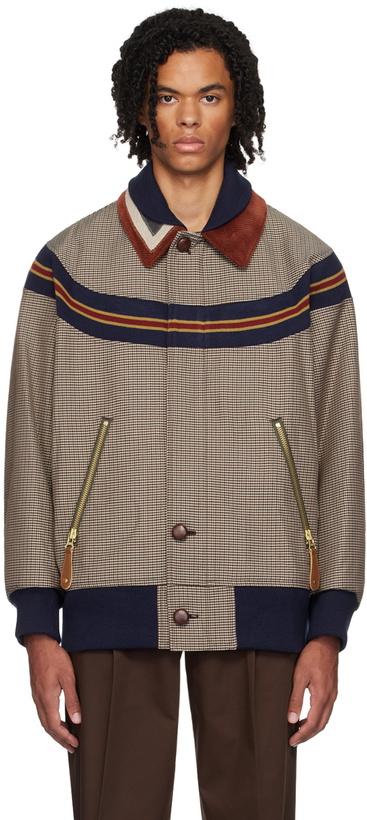 Photo: kolor Brown Houndstooth Jacket