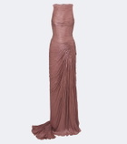 Marmar Halim Pleated satin gown