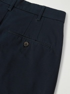 Richard James - Straight-Leg Pleated Cotton-Twill Trousers - Blue