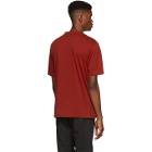 Y-3 Red Stacked Logo T-Shirt