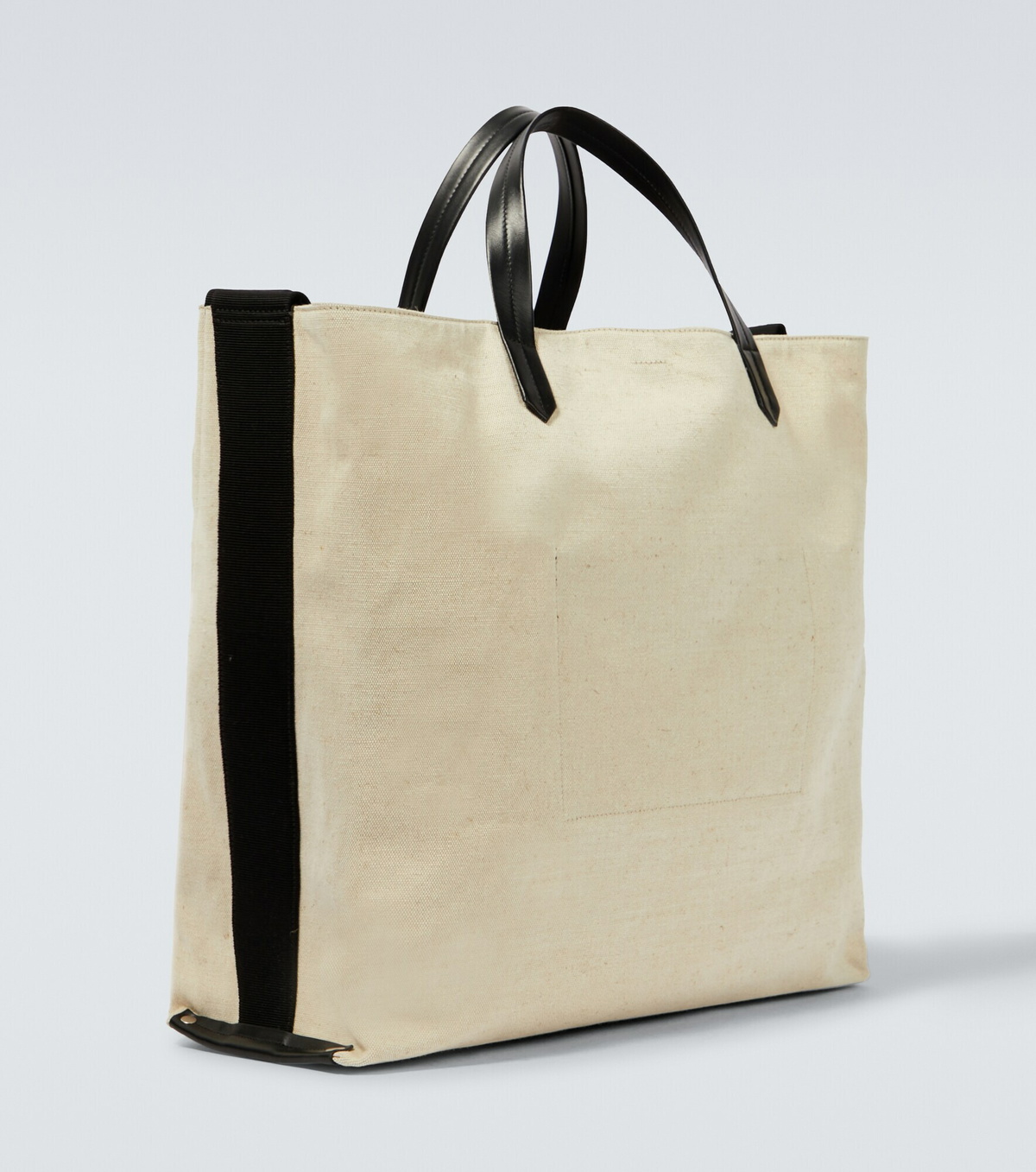 Jil Sander - Logo cotton and linen tote bag