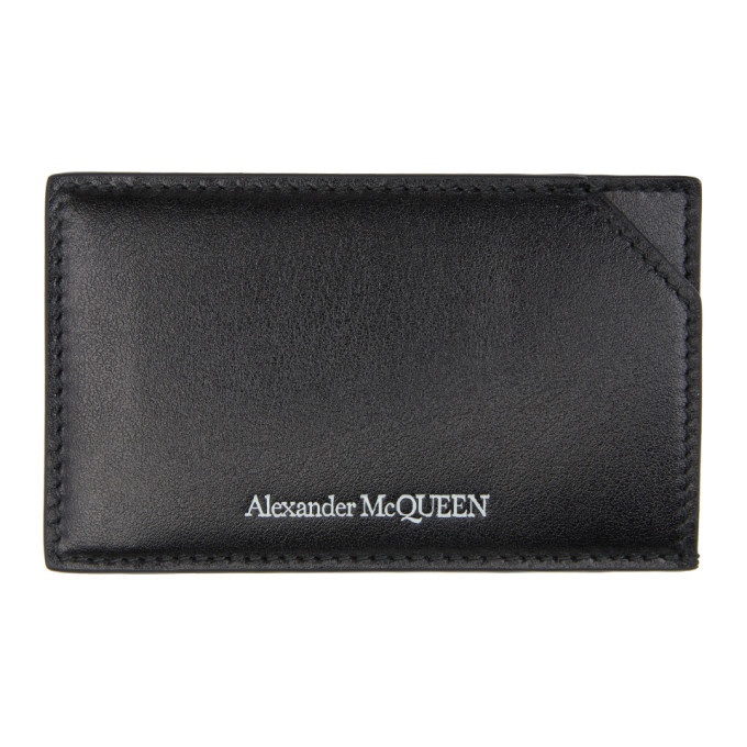 Photo: Alexander McQueen Black Logo Slim Card Holder