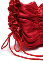 Damson Madder Ruched Satin Shoulder bag - Red - One Size