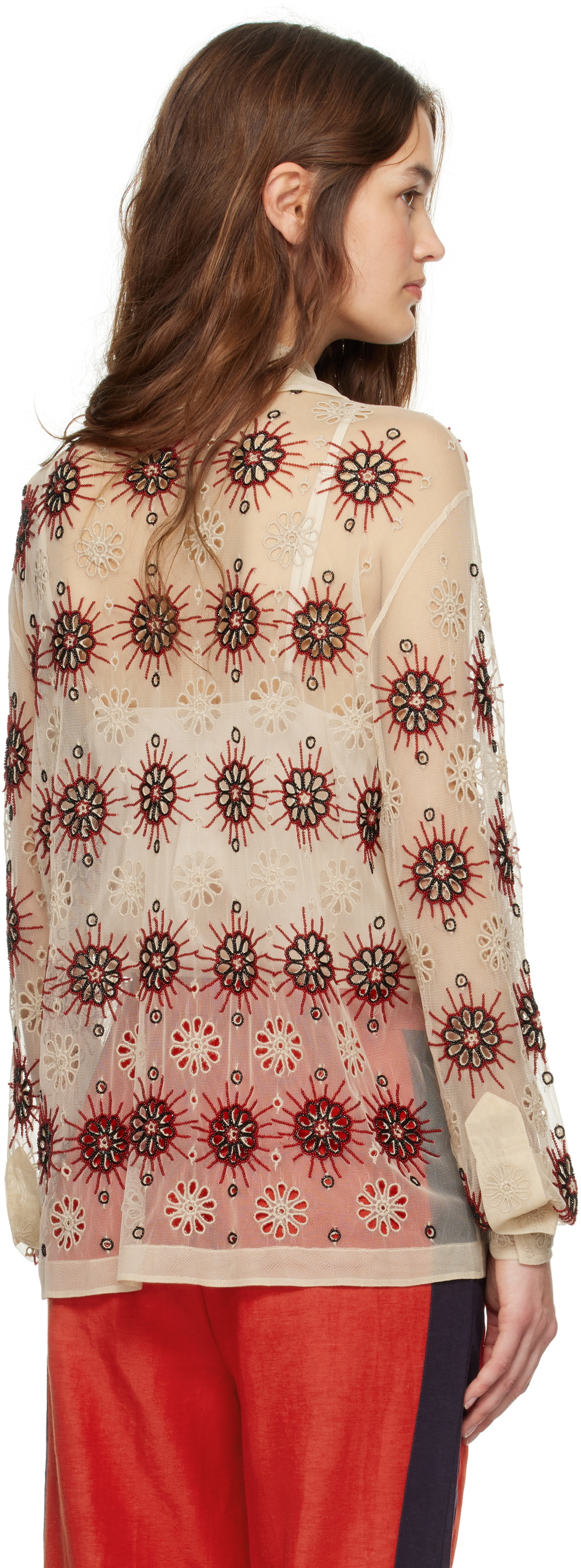 Bode Beige Solarium Long Sleeve Shirt