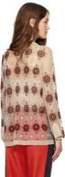 Bode Beige Solarium Long Sleeve Shirt