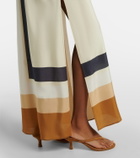 SIR Printed silk maxi dress