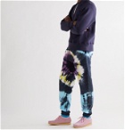 ARIES - No Problemo Headlights Tapered Tie-Dyed Fleece-Back Cotton-Jersey Sweatpants - Multi