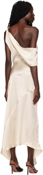 Jade Cropper Off-White Self-Tie Maxi Dress