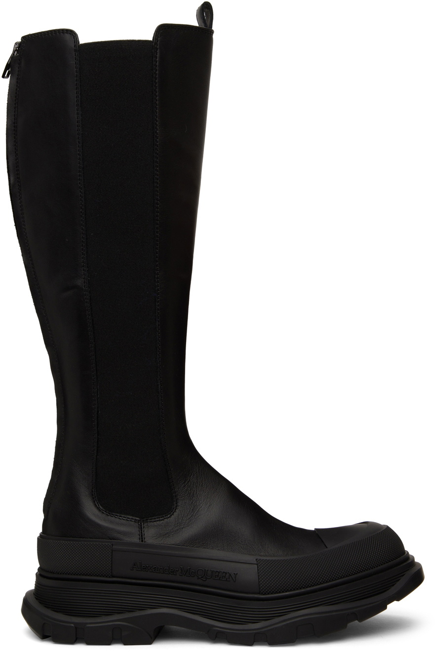 Alexander McQueen Black Tread Slick Boots Alexander McQueen