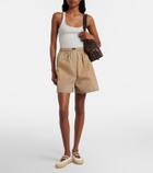 Prada Lace-trimmed ribbed-knit cotton tank top