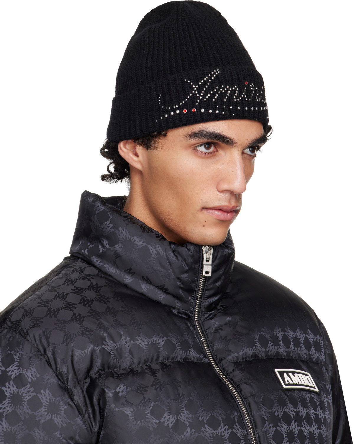 AMIRI Black 'AMIRI' Stud Beanie
