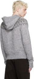 Omar Afridi Gray Nordic Hoodie