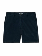 Mr P. - Straight-Leg Organic Cotton-Blend Corduroy Shorts - Blue