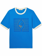 Wales Bonner - Slim-Fit Printed Cotton-Jersey T-Shirt - Blue