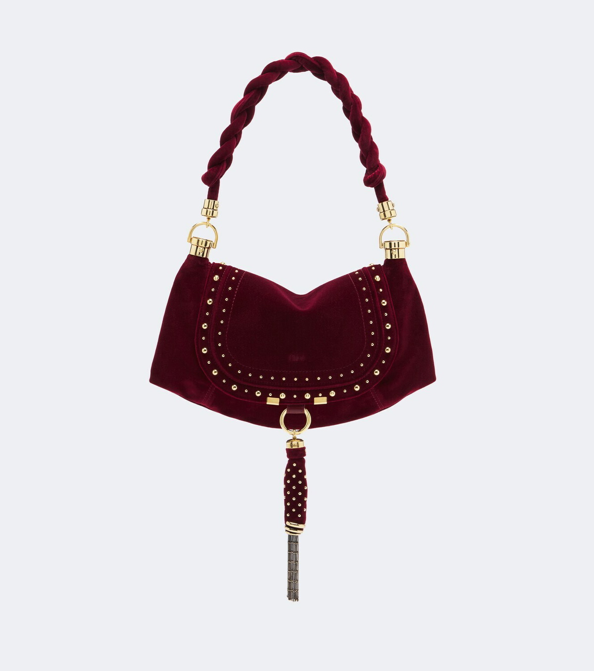 Chloé Marcie Foulard Small velvet shoulder bag