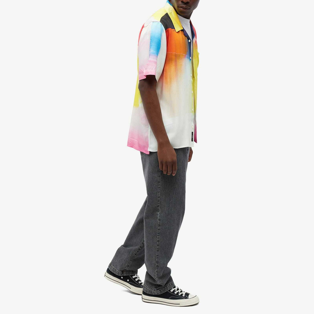 Neuw Denim Men's Kurojiro Art Vacation Shirt in Pink Multi