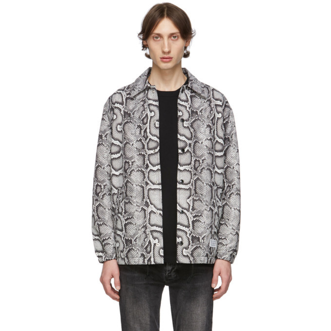 Wacko Maria White and Black Python Coach Jacket Wacko Maria