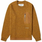 And Wander Men's Shetland Wool Crew Knit in Camel