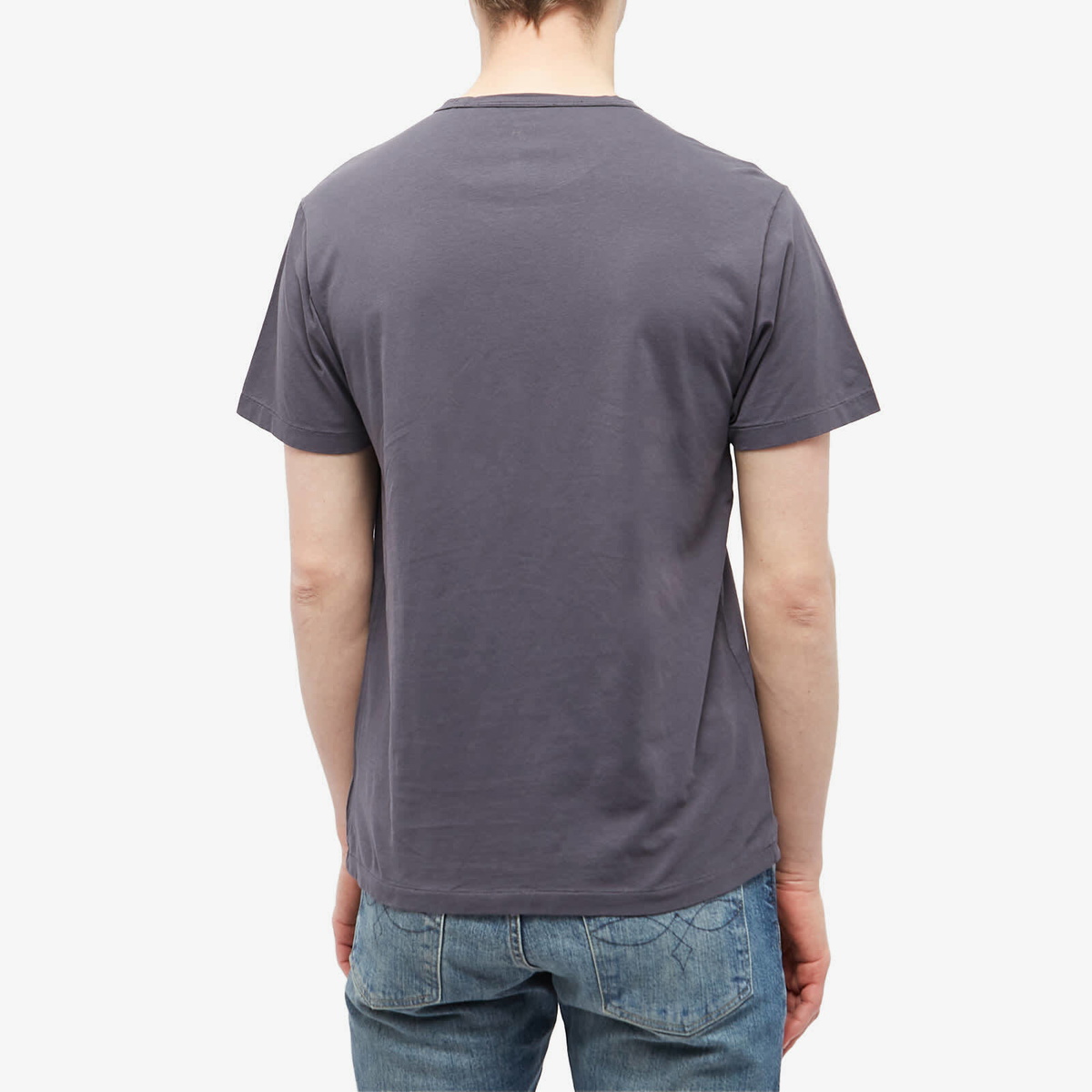 RRL Men's Logo T-Shirt in Navy RRL