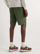 Stone Island - Straight-Leg Logo-Appliquéd Linen Bermuda Shorts - Green