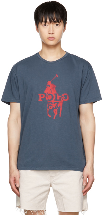 Photo: Polo Ralph Lauren Navy Printed T-Shirt