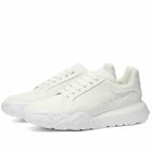 Alexander McQueen Men's Court Trainer Sneakers in White/White