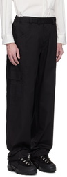 GR10K Black Poplin Cargo Pants