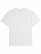 Loewe - Anagram Debossed Cotton-Jersey T-Shirt - White