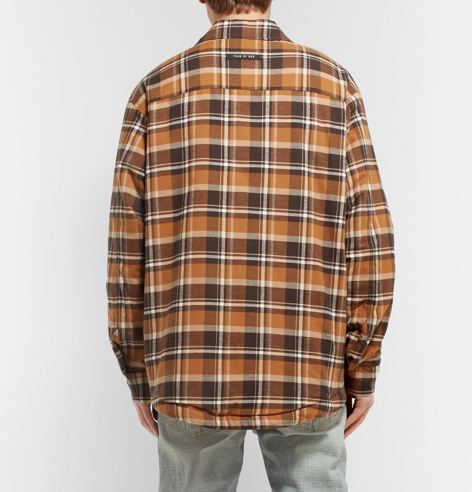 Fear of God - Checked Cotton-Flannel Overshirt - Brown Fear Of God