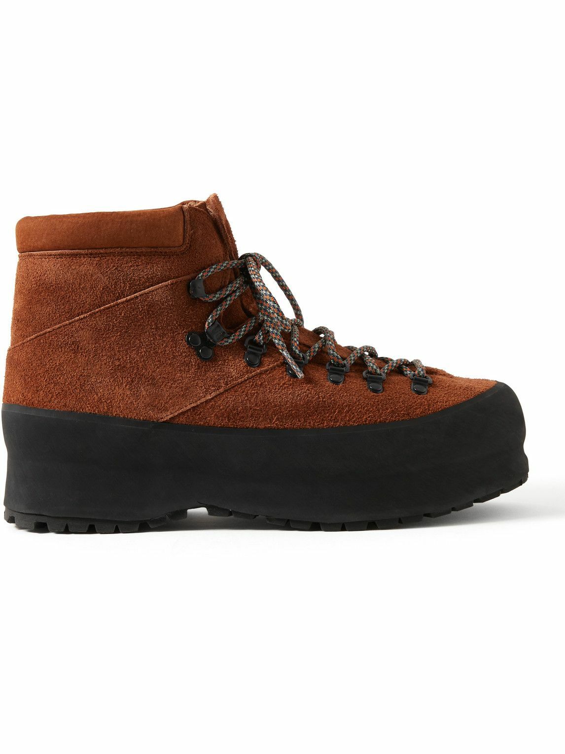 Diemme Throwing Fits Rosset RubberTrimmed Suede Platform Boots