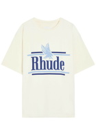 Rhude Rossa Printed Cotton T-shirt White