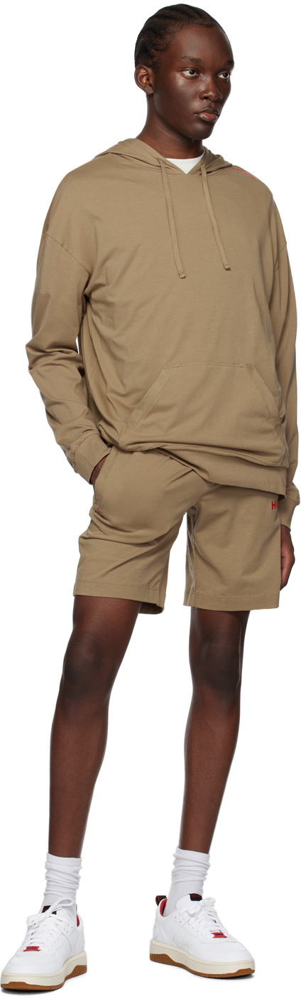 Brown Drawstring Hoodie