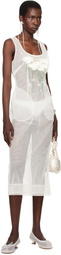 Simone Rocha SSENSE Exclusive Bridal Capsule Carnation Dart Midi Dress
