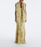 De La Vali Mayara floral georgette maxi dress