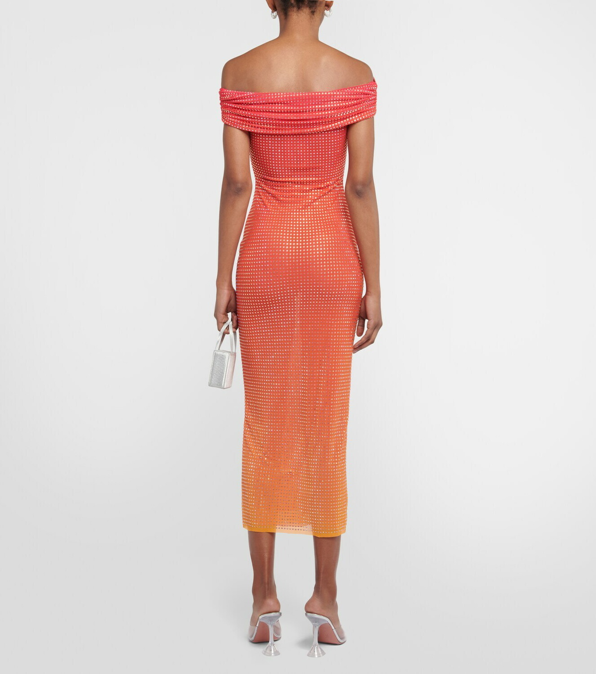 self-portrait off-the-shoulder embellished midi dress Self-Portrait Off-the-shoulder embellished midi dress Self-Portrait