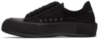 Alexander McQueen Black Deck Lace-Up Plimsoll Sneakers