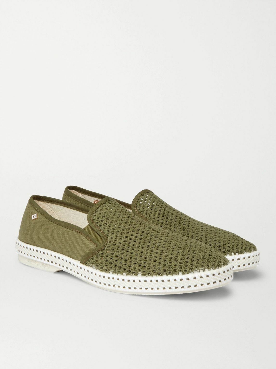 RIVIERAS - Cotton-Mesh and Canvas Espadrilles - Green