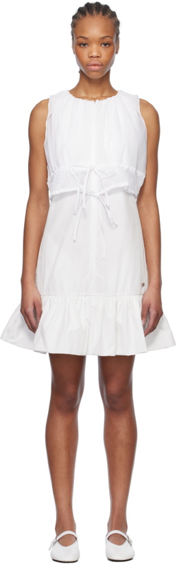 Photo: Kijun White Sheer Layered Minidress