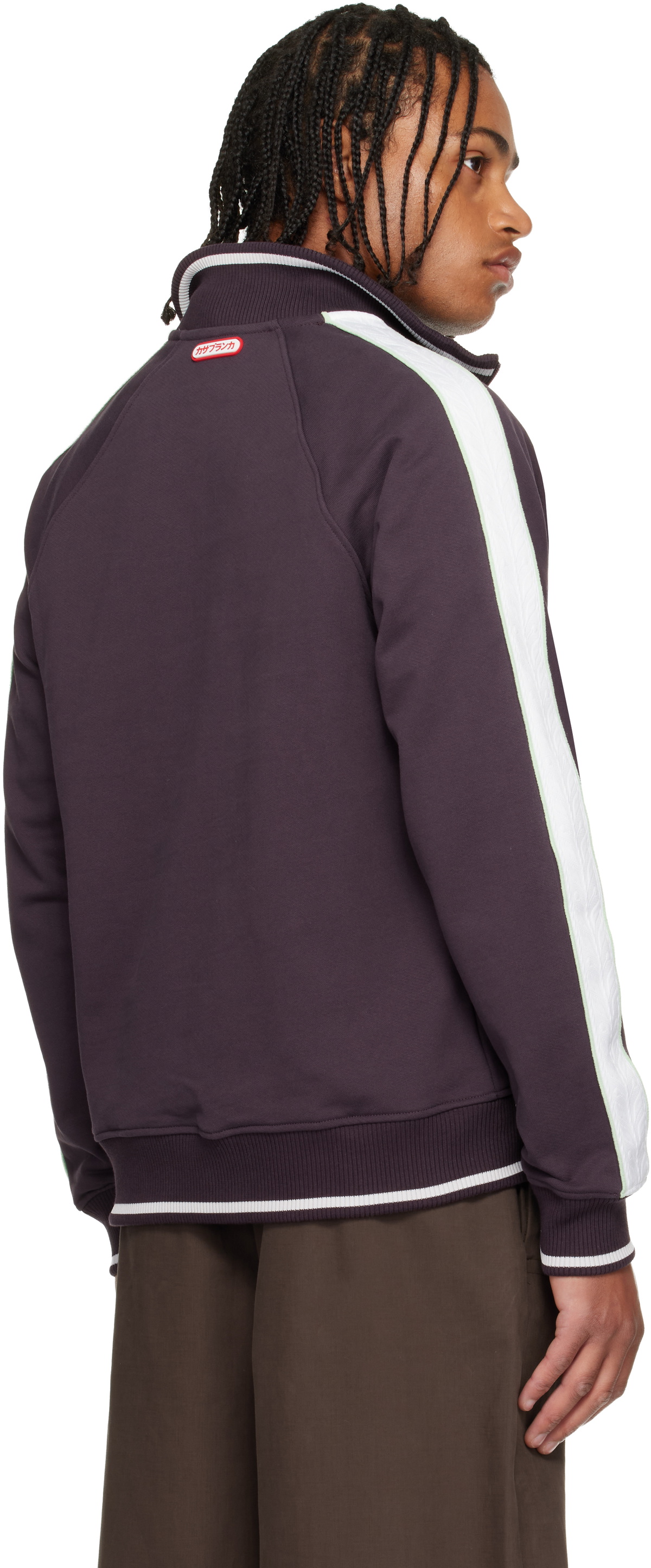 Casablanca Burgundy Quarter Zip Laurel Sweatshirt