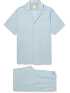 Paul Smith - Striped Linen and Cotton-Blend Poplin Pyjama Set - Blue