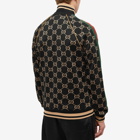 Gucci Men's All Over GG Velour Track Jacket in Black