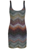 Missoni Sequin-embellished Zigzag Metallic-knit Mini Dress Multicoloured