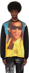 KidSuper Black Ronaldinho Edition Printed Long Sleeve T-shirt