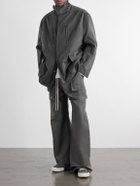 Rick Owens - Padded Washed Cotton-Canvas Coat - Gray