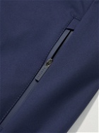Castore - Logo-Print Fleece-Back Shell Hooded Golf Jacket - Blue