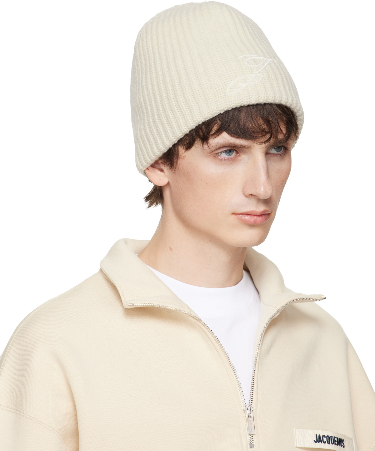 JACQUEMUS Off-White 'The Espiral' Beanie