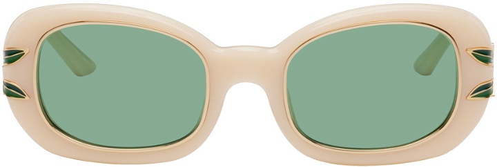 Photo: Casablanca Off-White Oval Sunglasses