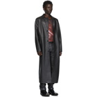 Mowalola Black Leather Heat Coat